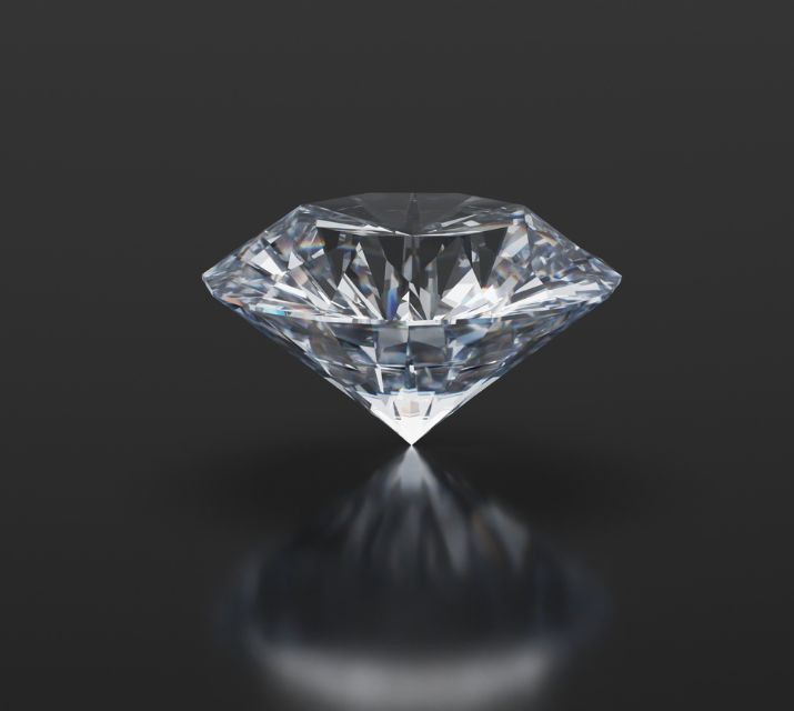 Diamant sur fond noir